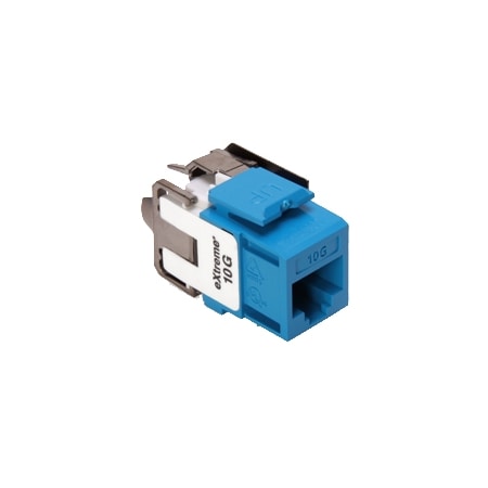 Leviton Extreme Cat 6A Quickport Blue, Connector, Channel-Rated 6110G-RL6